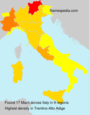 Surname Mach in Italy Surname Mach in Italy