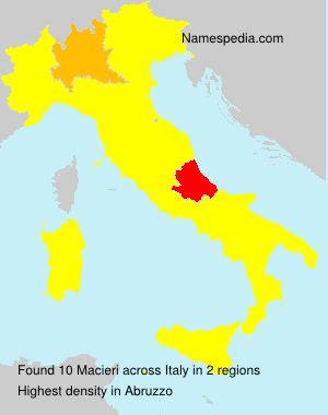 Surname Macieri in Italy Surname Macieri in Italy