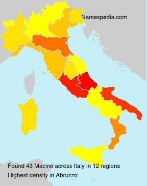 Surname Macino in Italy Surname Macino in Italy