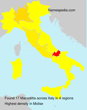 Surname Macoretta in Italy Surname Macoretta in Italy