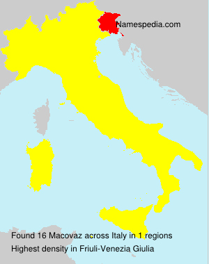 Surname Macovaz in Italy Surname Macovaz in Italy