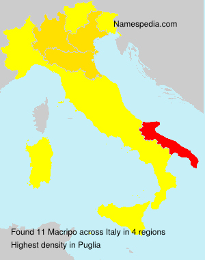 Surname Macripo in Italy Surname Macripo in Italy