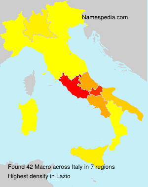 Surname Macro in Italy Surname Macro in Italy