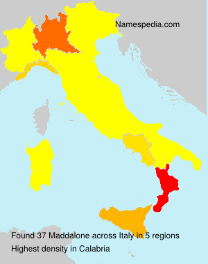 Surname Maddalone in Italy Surname Maddalone in Italy