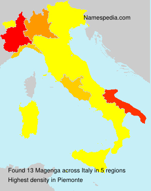 Surname Magenga in Italy Surname Magenga in Italy
