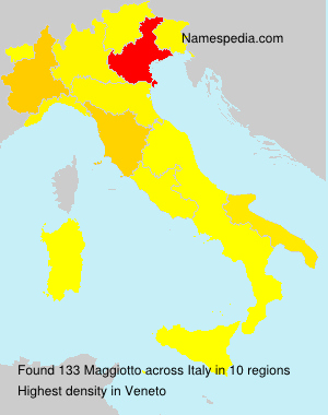 Surname Maggiotto in Italy Surname Maggiotto in Italy