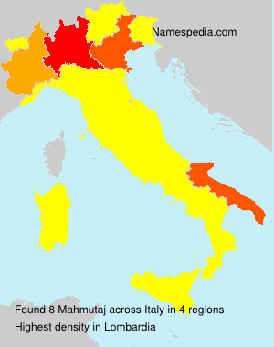 Surname Mahmutaj in Italy Surname Mahmutaj in Italy