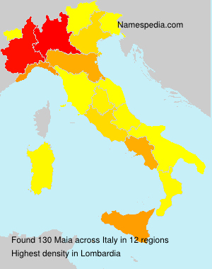 Surname Maia in Italy Surname Maia in Italy