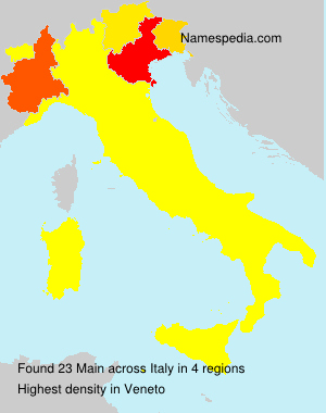 Surname Main in Italy Surname Main in Italy