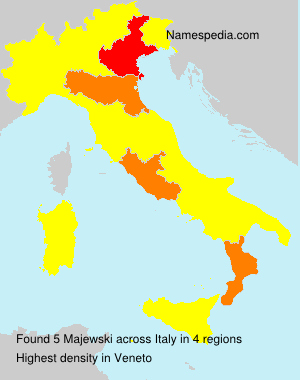 Surname Majewski in Italy Surname Majewski in Italy