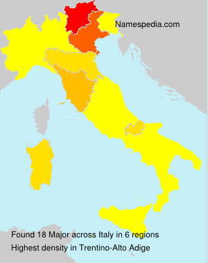 Surname Major in Italy Surname Major in Italy