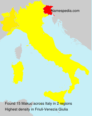 Surname Makuc in Italy Surname Makuc in Italy