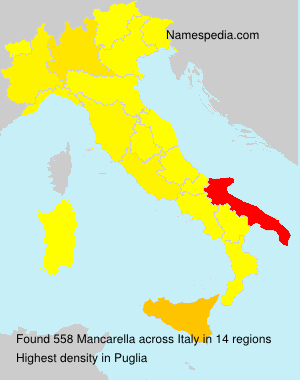 Surname Mancarella in Italy Surname Mancarella in Italy