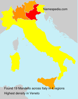 Surname Mandello in Italy