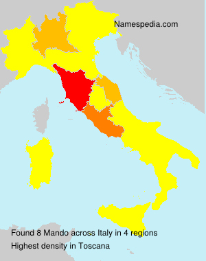 Surname Mando in Italy Surname Mando in Italy