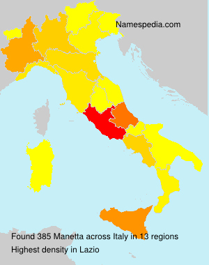 Surname Manetta in Italy Surname Manetta in Italy