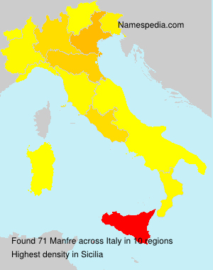 Surname Manfre in Italy Surname Manfre in Italy