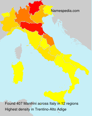 Surname Manfrini in Italy Surname Manfrini in Italy