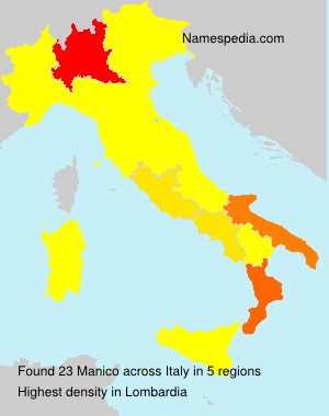 Surname Manico in Italy Surname Manico in Italy
