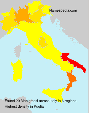 Surname Manigrassi in Italy Surname Manigrassi in Italy