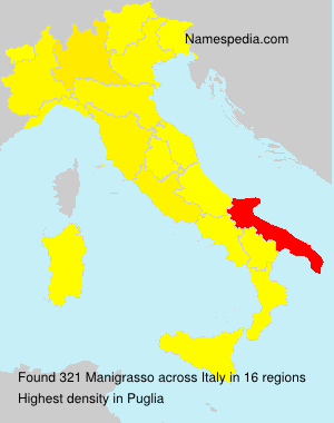 Surname Manigrasso in Italy Surname Manigrasso in Italy