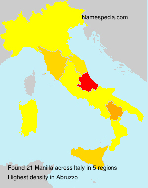 Surname Manilla in Italy Surname Manilla in Italy