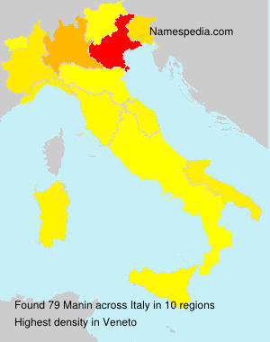 Surname Manin in Italy Surname Manin in Italy