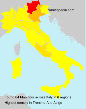 Surname Manincor in Italy Surname Manincor in Italy