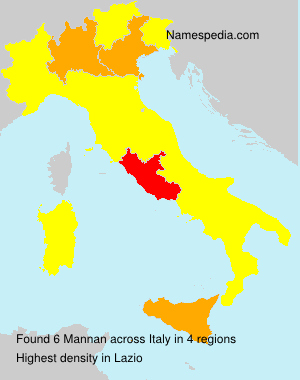 Surname Mannan in Italy Surname Mannan in Italy