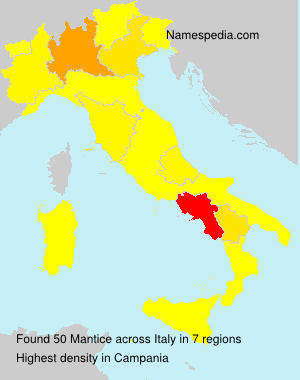 Surname Mantice in Italy