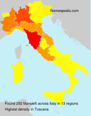 Surname Manuelli in Italy Surname Manuelli in Italy