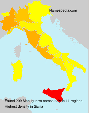 Surname Manuguerra in Italy Surname Manuguerra in Italy