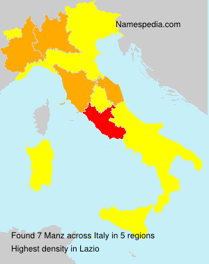 Surname Manz in Italy Surname Manz in Italy