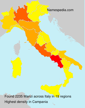 Surname Manzi in Italy Surname Manzi in Italy