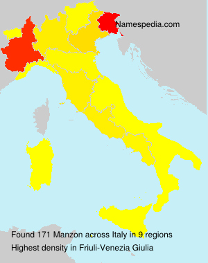 Surname Manzon in Italy Surname Manzon in Italy