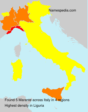 Surname Marante in Italy Surname Marante in Italy