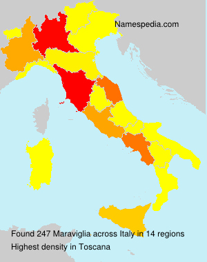 Surname Maraviglia in Italy Surname Maraviglia in Italy