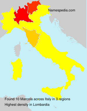 Surname Marcola in Italy Surname Marcola in Italy
