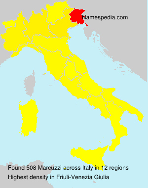 Surname Marcuzzi in Italy Surname Marcuzzi in Italy