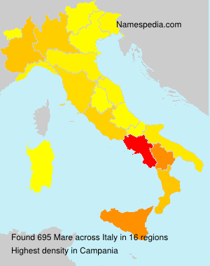 Surname Mare in Italy Surname Mare in Italy