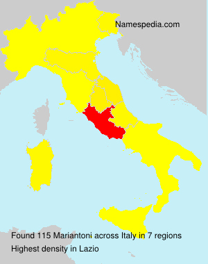 Surname Mariantoni in Italy Surname Mariantoni in Italy