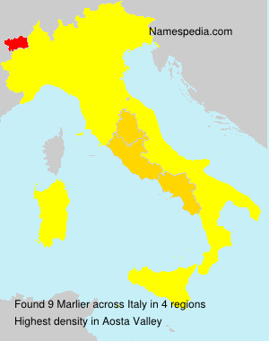 Surname Marlier in Italy Surname Marlier in Italy