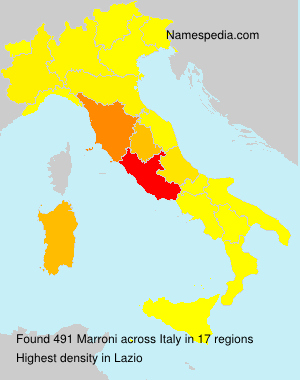 Surname Marroni in Italy Surname Marroni in Italy