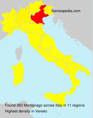 Surname Martignago in Italy
