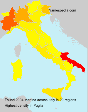 Surname Martina in Italy Surname Martina in Italy