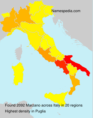 Surname Marzano in Italy Surname Marzano in Italy