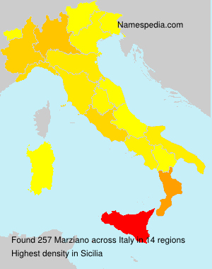Surname Marziano in Italy Surname Marziano in Italy