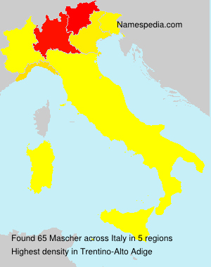 Surname Mascher in Italy Surname Mascher in Italy