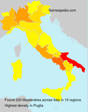 Surname Mastandrea in Italy Surname Mastandrea in Italy