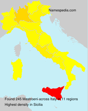 Surname Mastroeni in Italy
